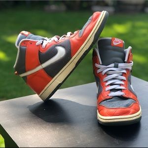 Nike Dunk High- college orange, grey